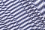 Close Up View of Navy Stripe Shirt Fabric