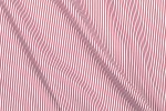 Close Up View of Red Narrow Stripe Shirt Fabric