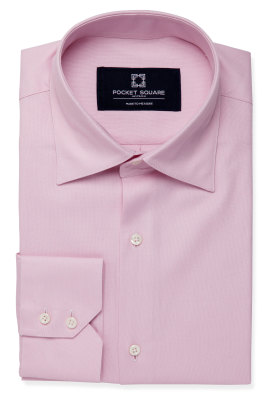 Pink Mini Birds Eye Shirt with Spread Collar and Angled Cuff Product Photo